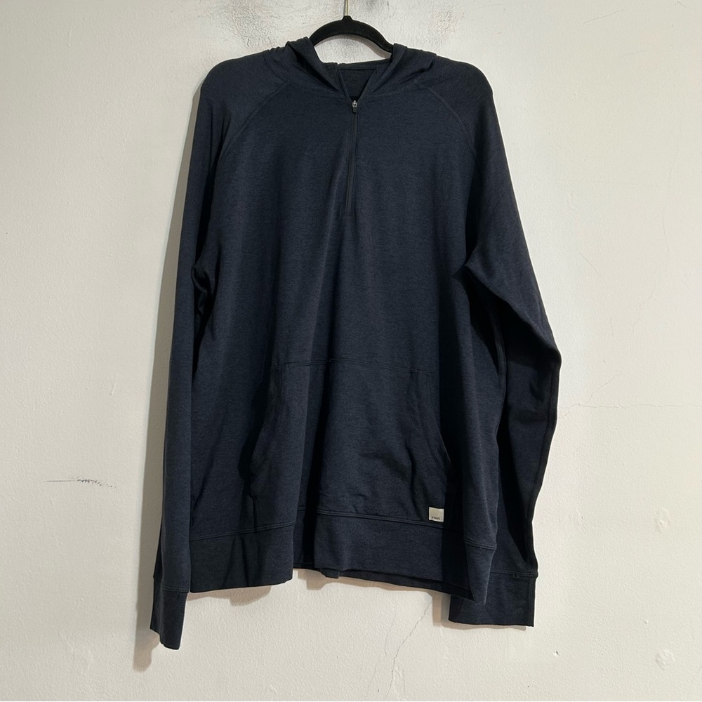 Vuori Men's Ponto Performance 1/2 Zip Hoodie Navy XXL Loungewear Casual Athletic